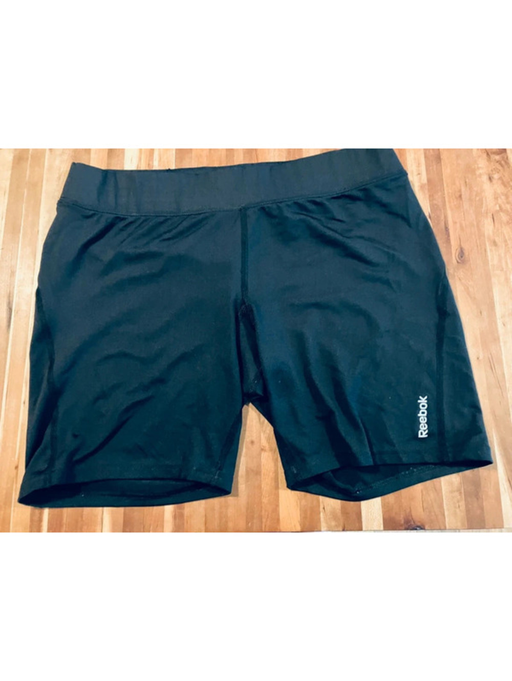 Reebok Womens XL PlayDry Compression Shorts Black Bike Shorts Athletic